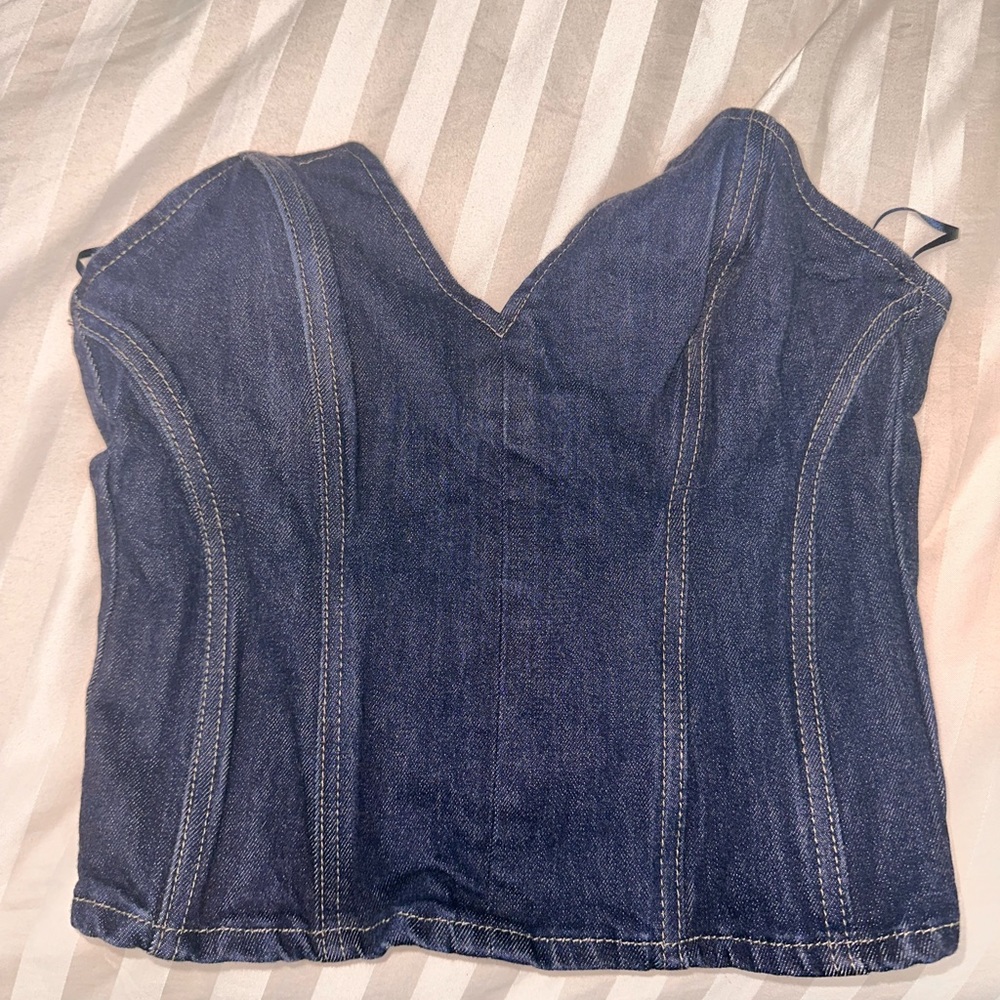 Zara denim corset size M
